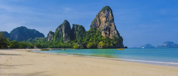 Рейлі Пляж Крабі Таїланд Тропічний Пляж Рейлі Крабі Літній День — стокове фото