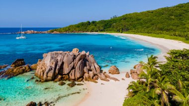 Anse Cocos La Digue Seyşeller, Tropik sahil Anse Cocos La Digue Seyşeller