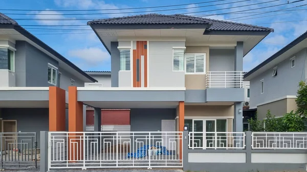 Thai Suburban Area Modern Family Houses Newly Built Modern Family — Stock Photo, Image