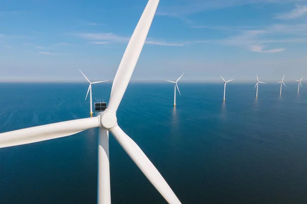 Windmill Turbines Ocean Blue Netherlands Europe Biggest Wind Park Netherlands — Stock Photo, Image