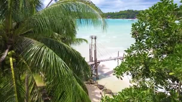 Koh Kood Island Tailândia Trat Vista Drone Aéreo Praia Tropical — Vídeo de Stock