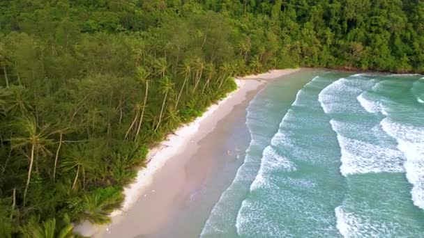 Koh Kood Island Thailand Trat Aerial Drone View Tropical Beach — Stock Video