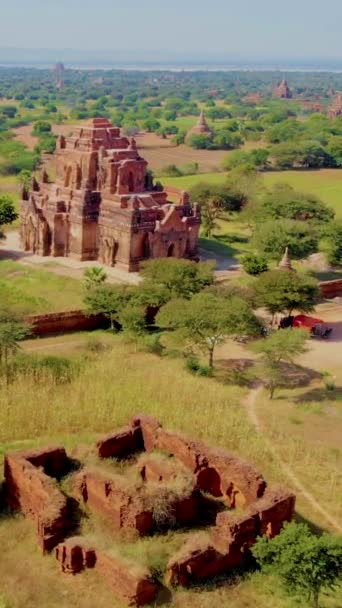 Bagan Myanmar Ανατολή Ηλίου Πάνω Από Ναούς Και Παγόδες Της — Αρχείο Βίντεο