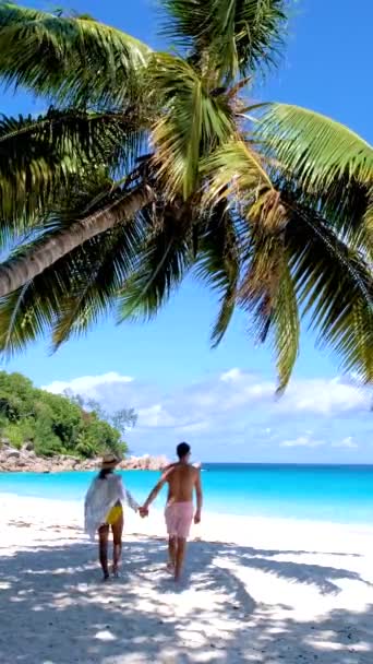 Анс Джорджеттський Пляж Digue Seychelles Тропічний Пляж Під Час Розкішного — стокове відео