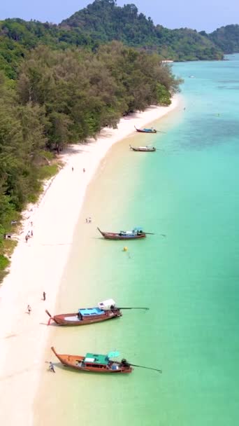 Letecký Pohled Ostrov Koh Kradantrang Thajsku Letecký Výhled Ostrov Koh — Stock video