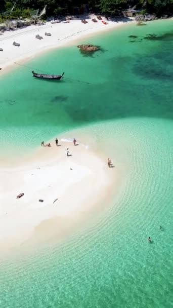 Koh Lipe Island Thailand Tropical Island Blue Ocean Soft White — Stock Video