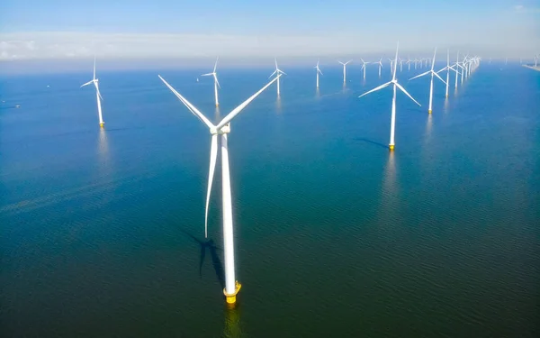 Windmills Sea Netherlands — Stock Photo, Image