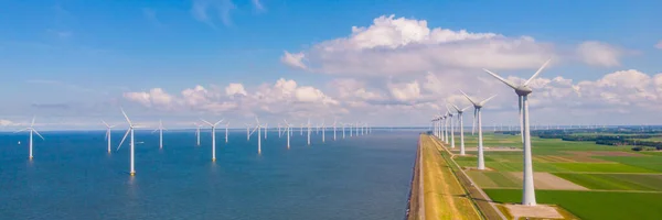 Windmills Sea Netherlands — Stock Photo, Image