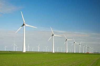 Hollanda 'da elektrik üretimi için rüzgar türbinleri