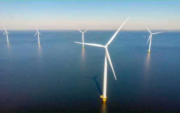 Energia Limpa Nova Energia Alternativa Sustentável Central Eólica Offshore Energia — Fotografia de Stock