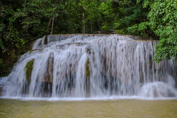 Erawan Waterfall Thailand, is a beautiful deep forest waterfall in Thailand. Erawan Waterfall in National Park Kachanaburi