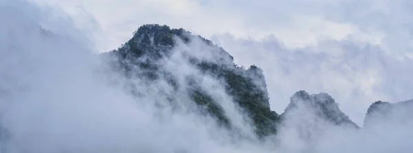 Mountain Peak Fog Mist Doi Luang Chiang Dao Mountain Hills — Stock Photo, Image