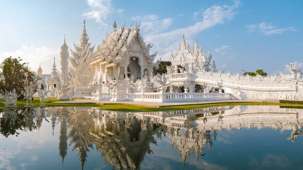 White Temple Chiang Rai Βραδινή Θέα Του Wat Rong Khun — Φωτογραφία Αρχείου