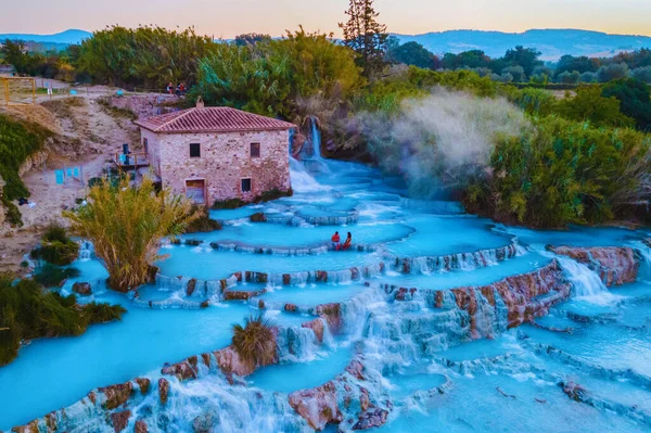Toscane Italy Natural Spa Hot Springs Saturnia Thermal Baths Grosseto — Stock Photo, Image