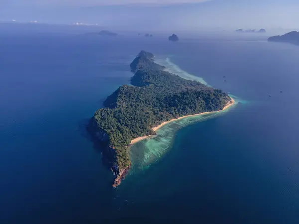 Vista Playa Isla Koh Kradan Tailandia Vista Aérea Sobre Isla — Foto de Stock