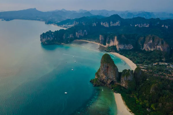 Drohnenblick Von Oben Railay Beach Krabi Thailand — Stockfoto