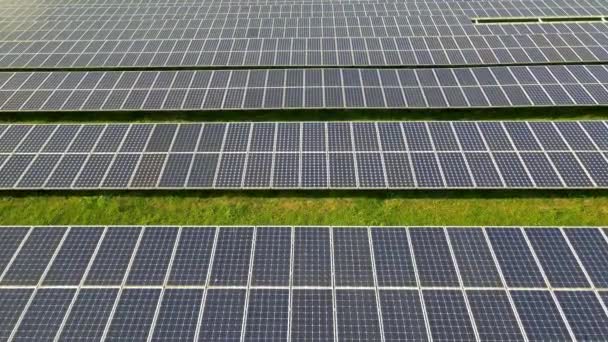 Panel Solar Campo Energía Solar Vista Aérea Drones Tailandia — Vídeos de Stock