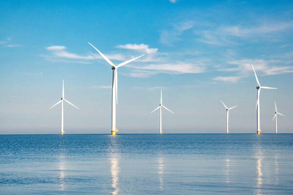 ветряные мельницы, генерирующие чистую энергию в Европе, ветряная мельница парк зеленой энергии переход в Европе