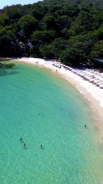 Luchtfoto Drone Uitzicht Het Tropische Eiland Koh Samet Thailand Uitzicht — Stockvideo