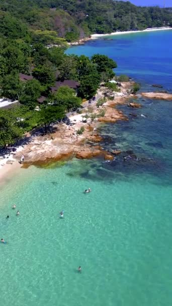 Letecký Drone Pohled Tropický Ostrov Koh Samet Thajsko Tropické Pláže — Stock video