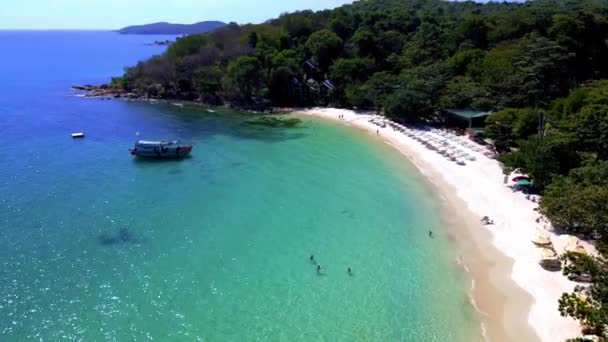 Tropikal Ada Koh Samet Tayland Daki Hava Aracı Görüntüsü Tayland — Stok video