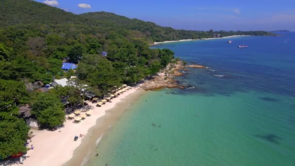 Aerial Drone View Tropical Island Koh Samet Thailand Θέα Από — Αρχείο Βίντεο