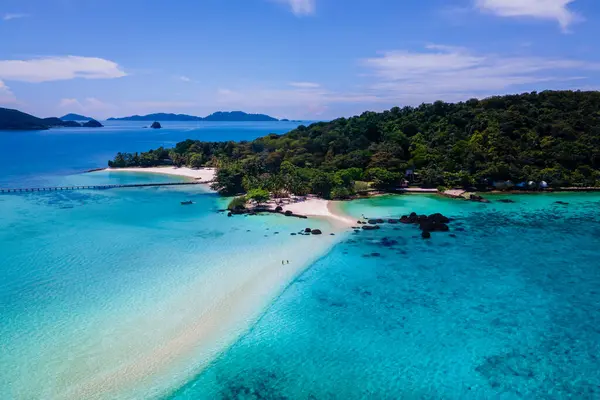 Playa Koh Kham Island Trat Tailandia Vista Aérea Isla Tropical —  Fotos de Stock