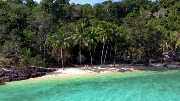 Koh Wai Island Trat Thaiföld Egy Vékony Trópusi Sziget Közel — Stock videók