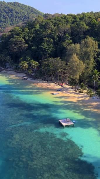 Drone Top View Koh Wai Island Trat Thailand Tinny Tropical — Vídeo de stock