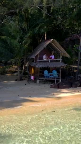 Koh Wai Island Trat Tailandia Cerca Koh Chang Cabaña Bambú — Vídeo de stock