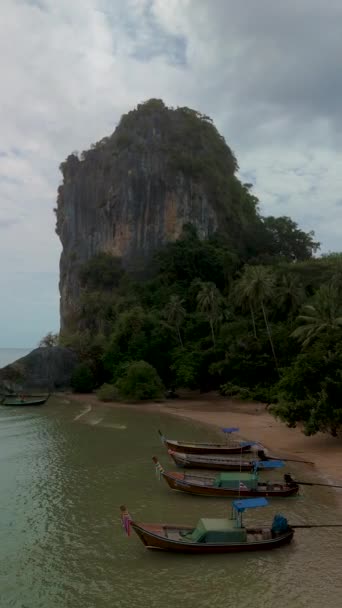 Ήρεμη Παραλία Κρυστάλλινα Νερά Στο Koh Libong Island Trang Επαρχία — Αρχείο Βίντεο