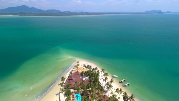 Ilha Tropical Koh Mook Mar Andamão Trang Tailândia Drone Vista — Vídeo de Stock