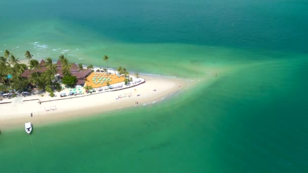 Koh Mook Tropische Eiland Andaman Zee Trang Thailand Drone Luchtfoto — Stockvideo