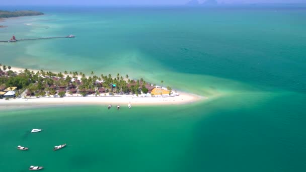 Koh Mook Île Tropicale Dans Mer Andaman Trang Thaïlande Drone — Video