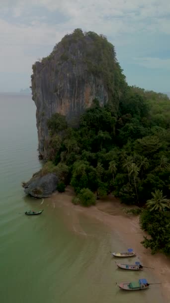 Praia Calma Com Água Cristalina Koh Libong Island Trang Província — Vídeo de Stock