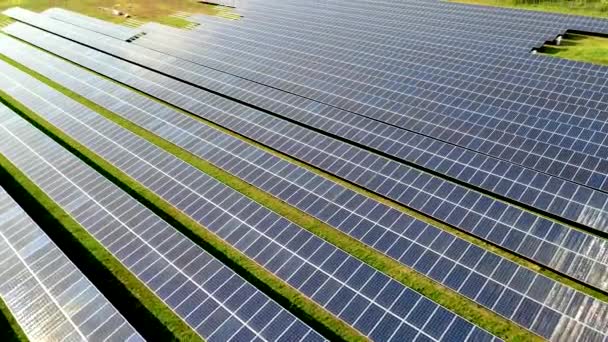 Sonnenkollektoren Versorgen Die Generatoren Mit Strom Aus Der Sonne Energiewende — Stockvideo