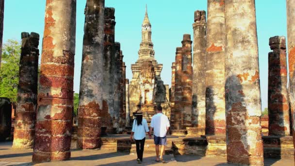 Sukhothai Old City Thailand Antik Stad Och Kultur Sydasien Thailand — Stockvideo