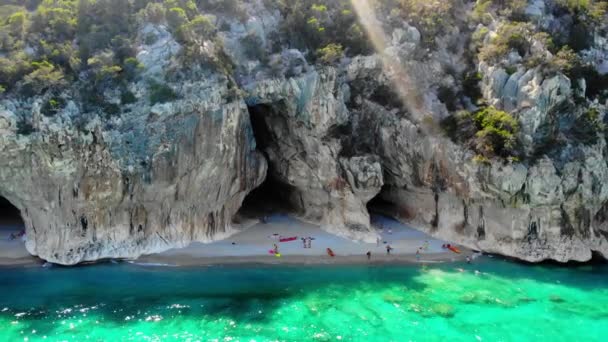 Cala Gonone Orosei Coast Sardinia Italy Cala Mariolu Italy East — Stock Video
