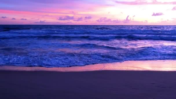 Belo Pôr Sol Oceano Phuket Tailândia Belo Pôr Sol Com — Vídeo de Stock