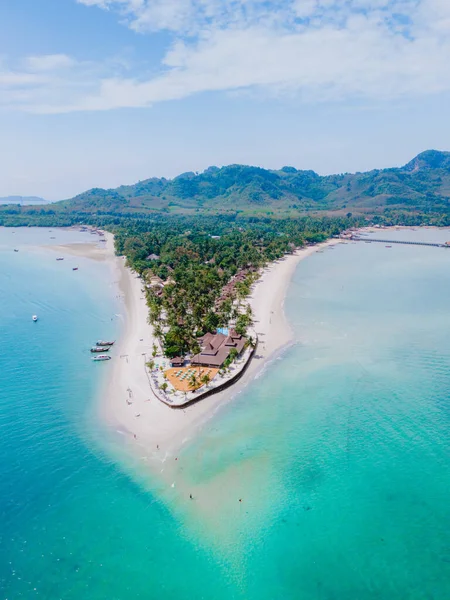 Top Uitzicht Koh Muk Een Tropisch Eiland Met Palmbomen Zacht — Stockfoto
