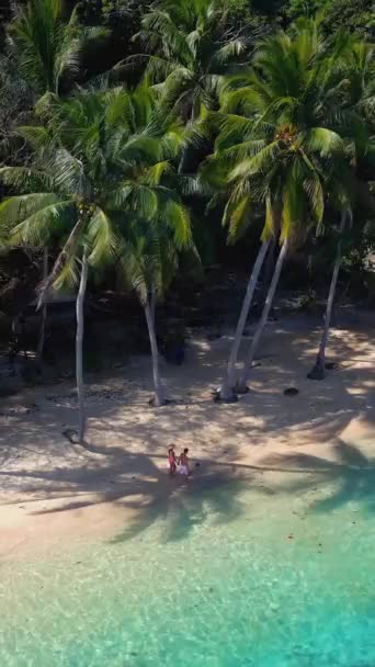 Una Playa Tropical Pintoresca Con Palmeras Aguas Cristalinas Color Turquesa — Vídeo de stock