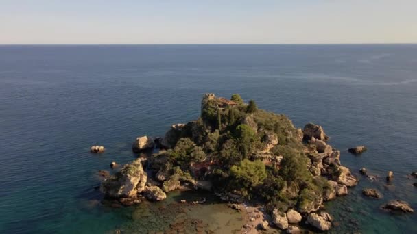 Isola Bella Beach Taormina Sicilia Island Italy Una Hermosa Bahía — Vídeos de Stock