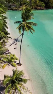 Koh Kood Tayland 'da pırıl pırıl turkuaz sular, zarif palmiye ağaçları ve yumuşak kumlu sahillerle dolu sakin bir plajın güzelliğini keşfedin. Rahatlamak için mükemmel bir tropik cennet..