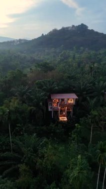 Tayland 'ın göbeğinde yuva yapmış güzel bir ağaç evi..
