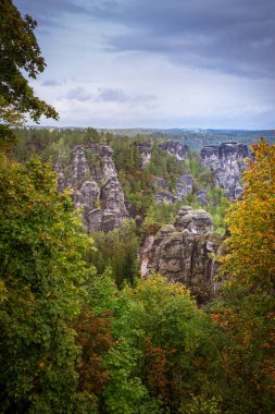 Bastai mountain on Elbe. Bastai Germany