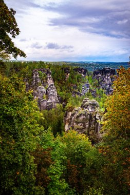 Bastai mountain on Elbe. Bastai Germany