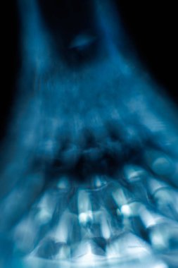 Elmas desenli mavi dokunun soyut Macro 'su