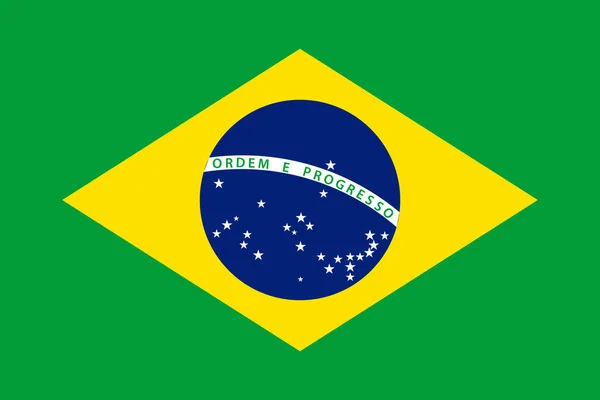 Drapeau National Officiel Brésil — Image vectorielle