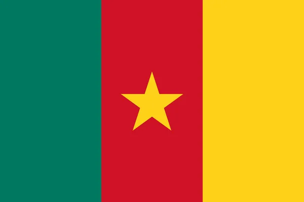 Fundo Nacional Oficial Bandeira Dos Camarões — Vetor de Stock