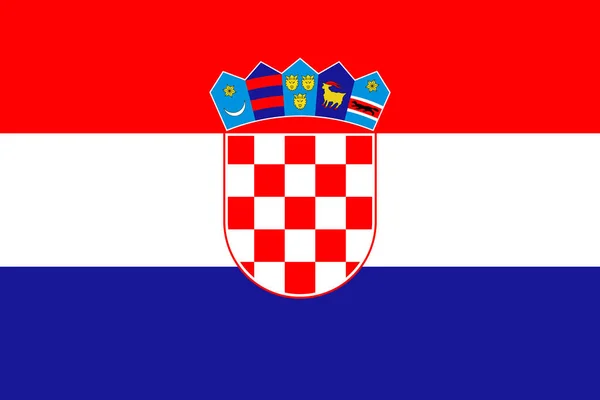 Fondo Oficial Bandera Nacional Croacia — Vector de stock